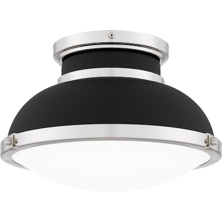 Quoizel Flush Mount Flush Mount 2 Lights Matte Black QFL6184MBK